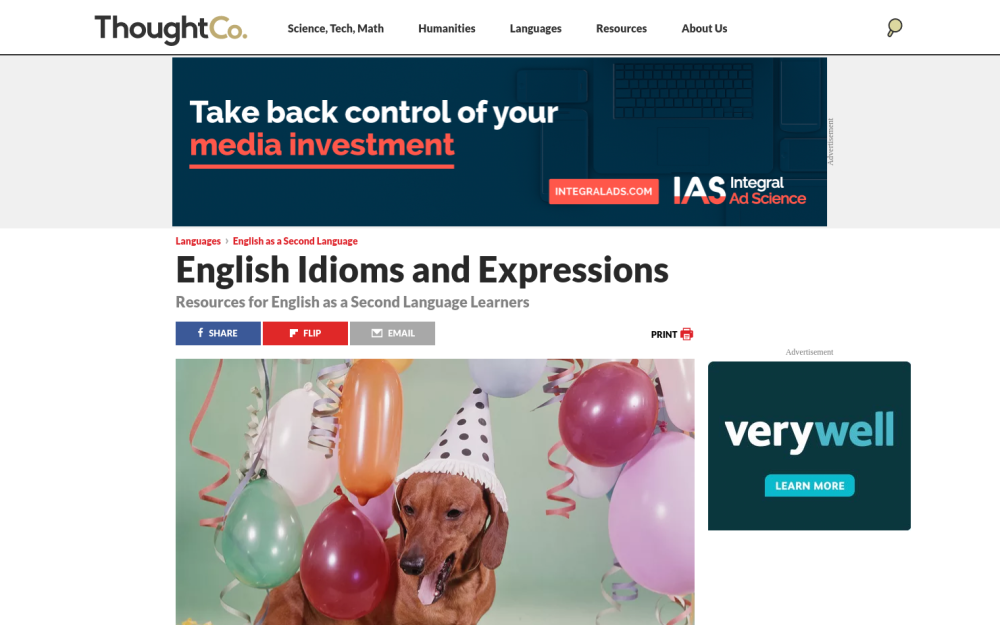 Visit website for Idiom and Expressions Resources and Activities