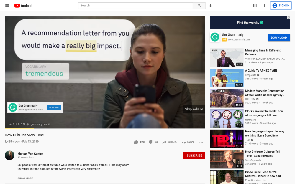 Visit website for How Cultures View Time
