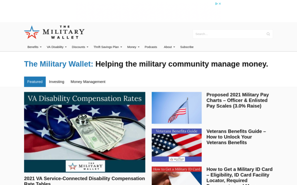 Visit website for The Military Wallet - Personal finance for military members and families